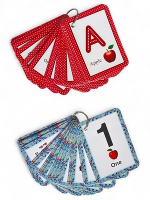 Lernen & Schreiben ABC und 123 Lernkarten für Kinder Alphabet und Zahlen Lernset