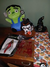 Lot Of Halloween Items: Plush, Costume, Walking Dog, Drying Mat, Bloody Hands