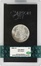 1882-CC Morgan Silver Dollar MS63 CACG GSA Holder