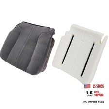 Cloth Dark Gray Driver Side Bottom Replacement Seat Cover Driver Side Foam