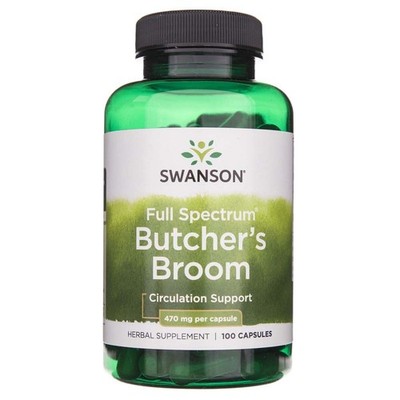 Swanson Mäusedorn Butcher's Broom 470 mg 100 Caps Kapseln Durchblutung