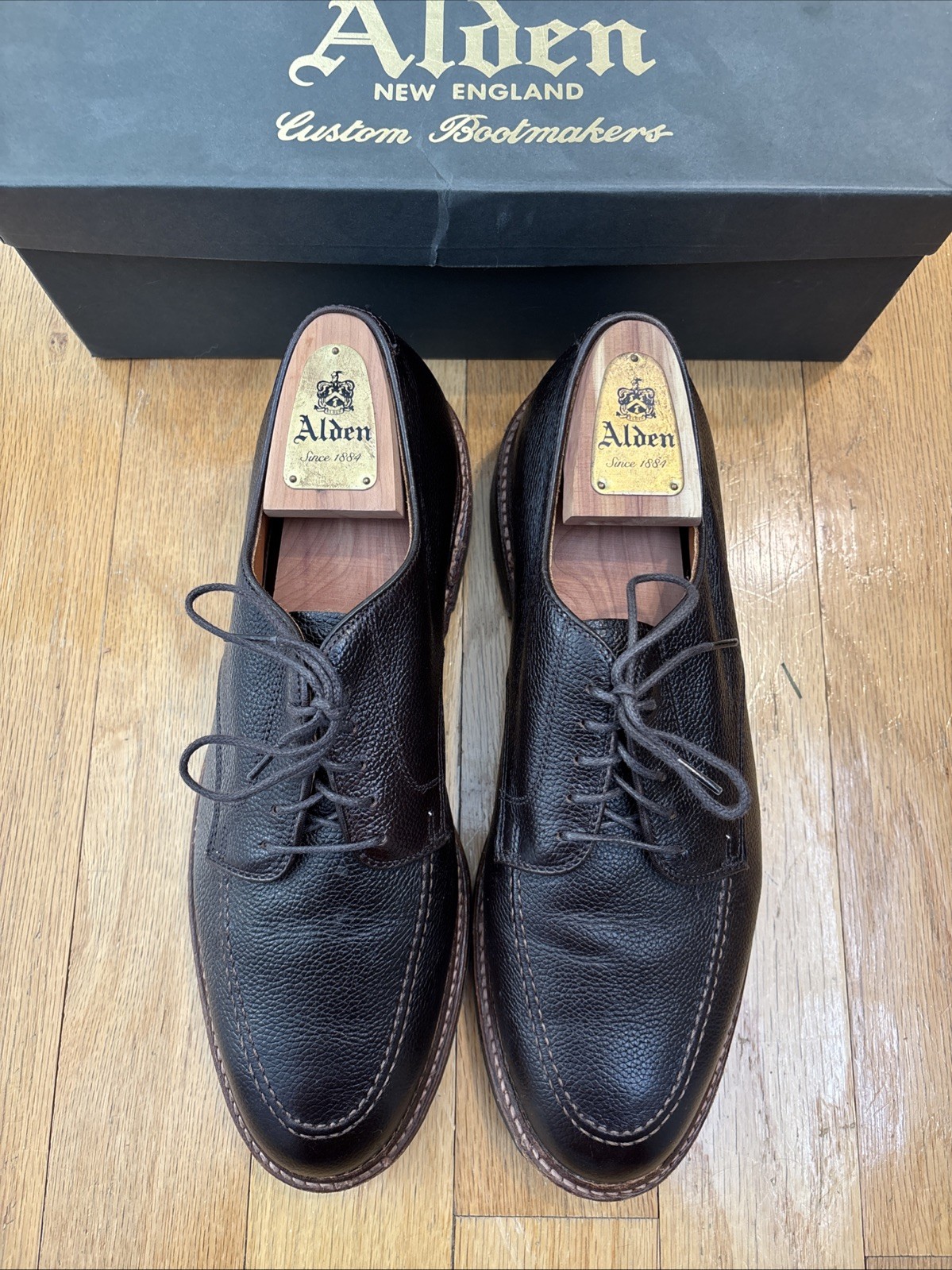 Alden D0605 Dark Brown Slattery Softy Calf Mocc Toe Blucher