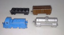 Set of 4 Tootsie Toy Metal Train Caboose Toys