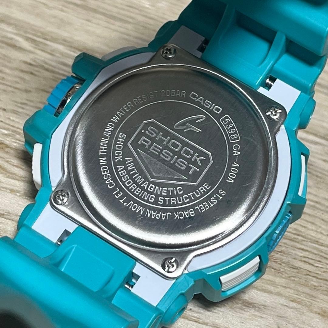 Casio G Shock GA 400A Turquoise Blue Rare Nearly Unused Fully