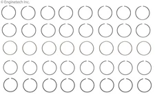 Piston Ring Set For 80-90 B60 B6000 C60 C6000 C70 C7000 M42508-040