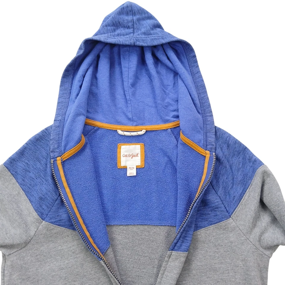 Cat & Jack Sudadera con Capucha Niño XL (16) / Cremallera Completa/Mangas Largas/Bolsillos Laterales Foto 3 de 4