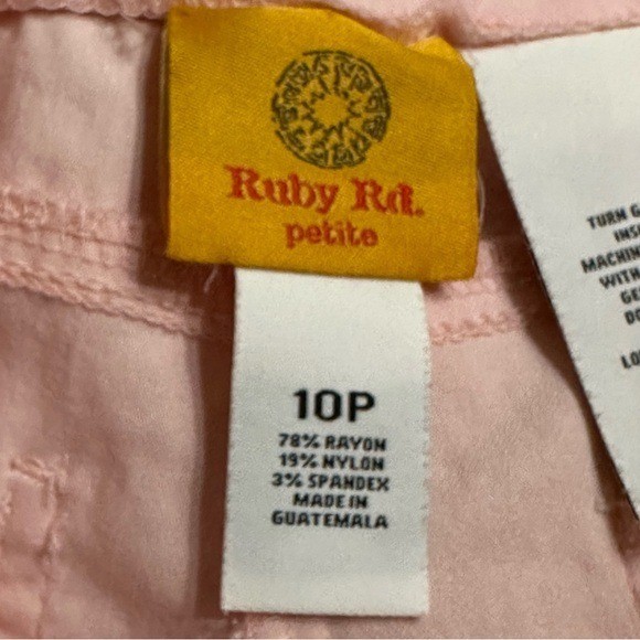 Ruby Rd Light Pink Cropped Capri Pull-On Pants 10… - image 6