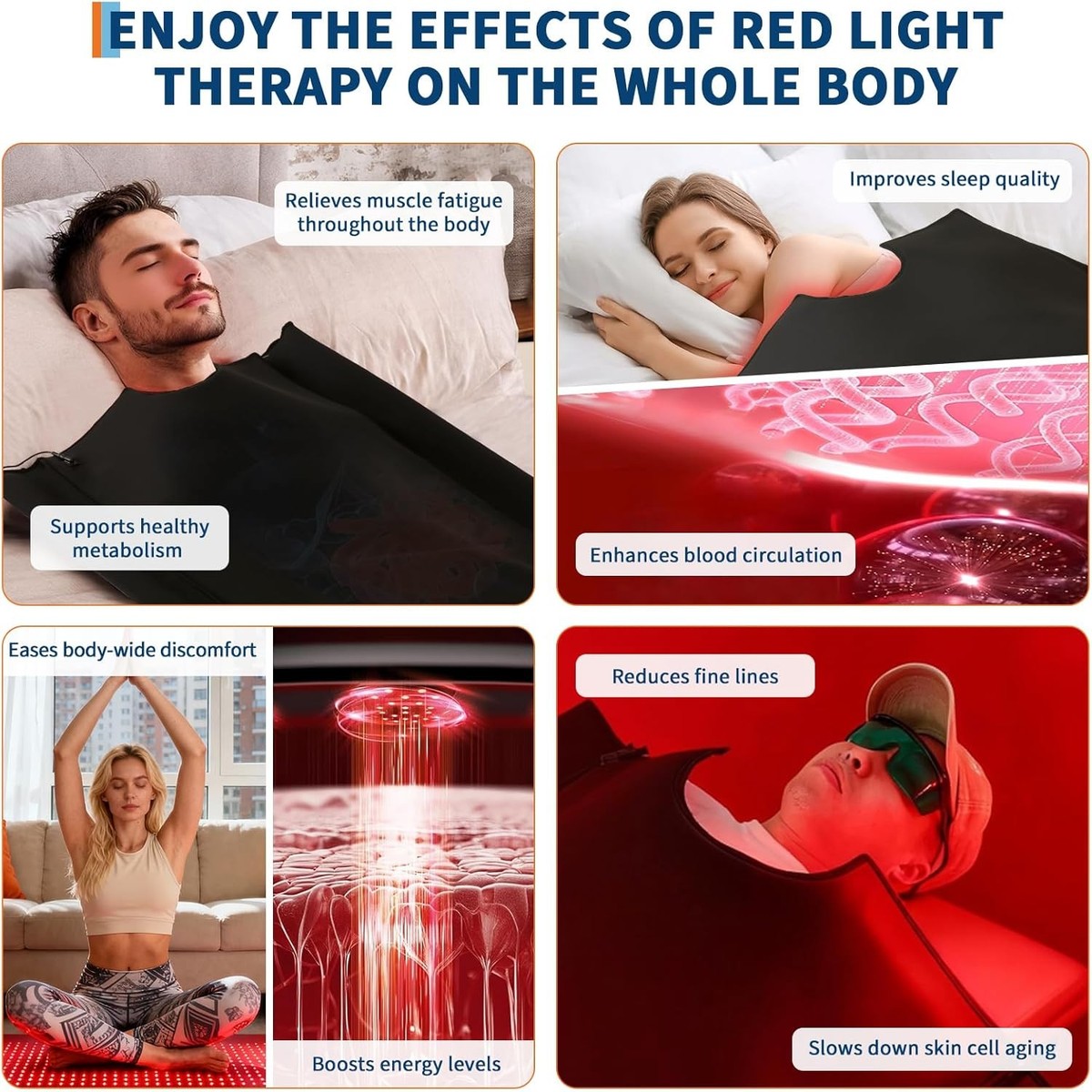 Red Light Therapy Sleeping Bag 2680 LEDs Full Body Red Infrared