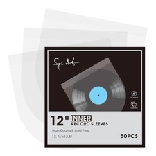 50PCS Vinyl Record Inner Sleeves, 12" Vinyl Record Protective Sleeves, Round ...