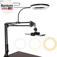 Overhead Camera Mount with Ring Light, 6 Overhead Phone Mount Compatible with