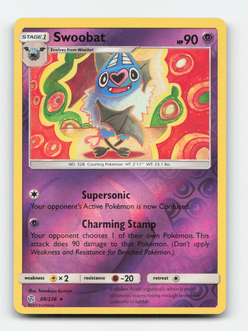 Swoobat 88/236 - R Cosmic Eclipse Pokemon Reverse Holo NM