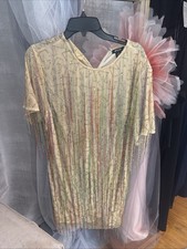 Nasty Gal Dress Size 20 Tassel Beaded Sequin Bling Glam Unique Event Cocktail