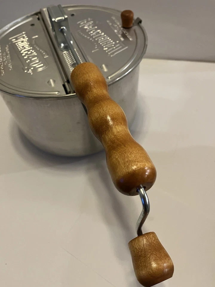 Manivela de mão de aço inoxidável The Genuine Whirley-Pop Pipoca Maker Popper - Imagem 2 de 4