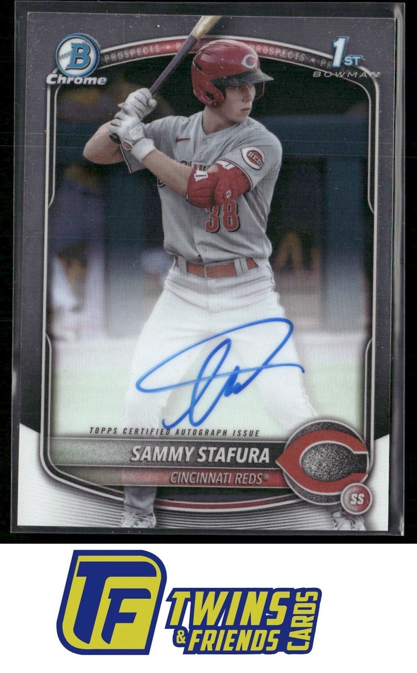 2025 Bowman #CPA-SS Sammy Stafura Chrome Prospect Autographs