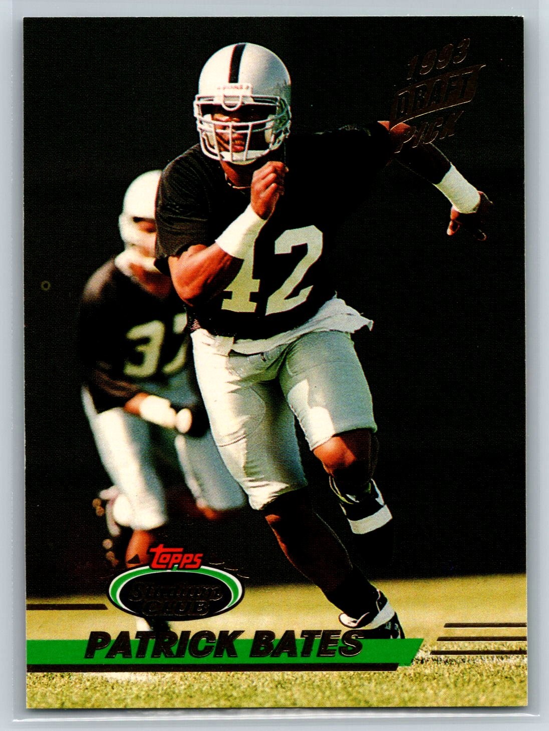 1993 Topps Stadium Club Patrick Bates Rookie Los Angeles Raiders RC #217