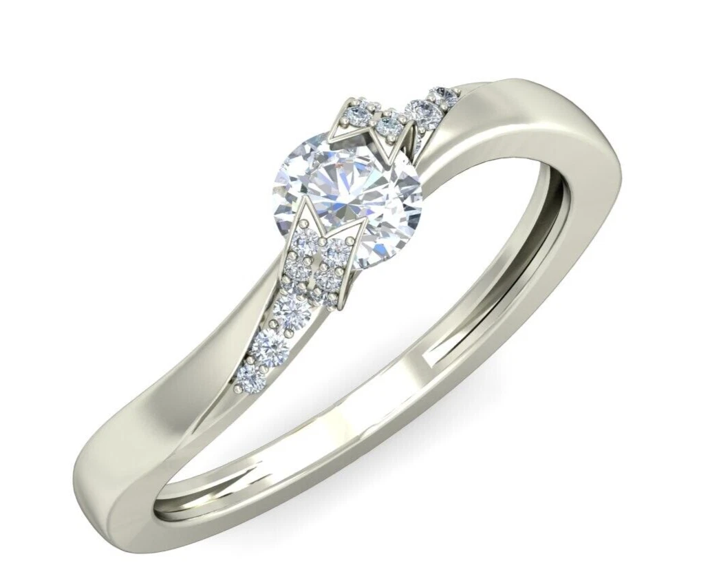 0.70 Ct Lab Created Round Diamond Solitaire Engagement Ring 14k
