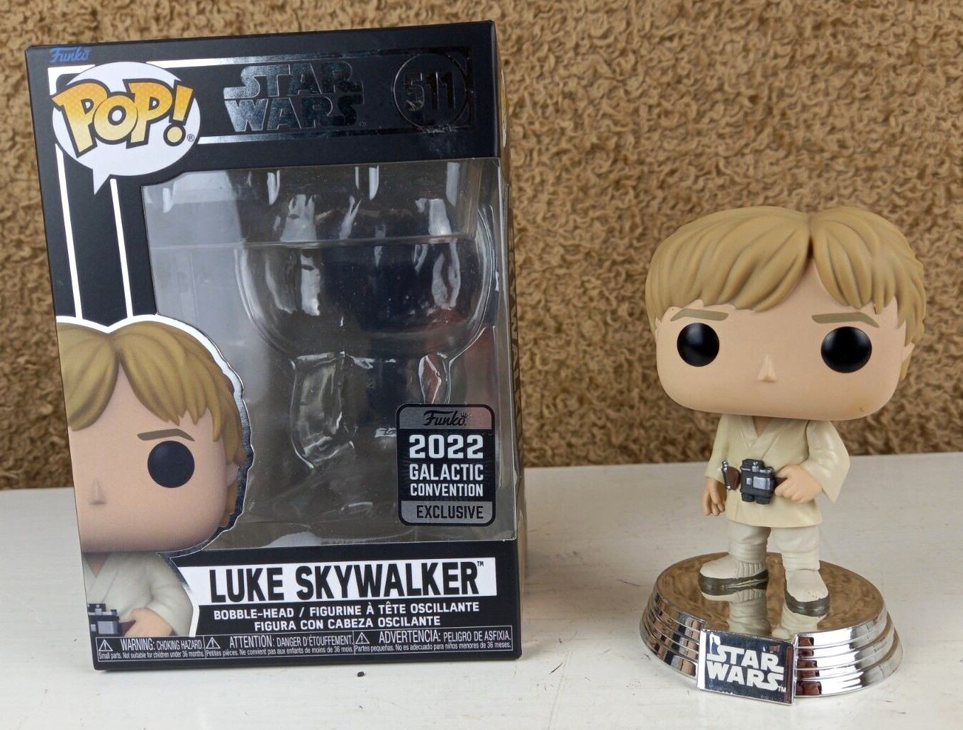 Star Wars LUKE SKYWALKER #511 Exclusive Bobble-head Funko POP Vinyl Figure