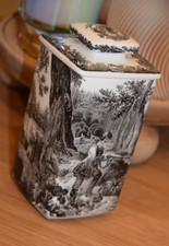 RARE! Vintage Villeroy and Boch Artemis Box /container with lid- gray black