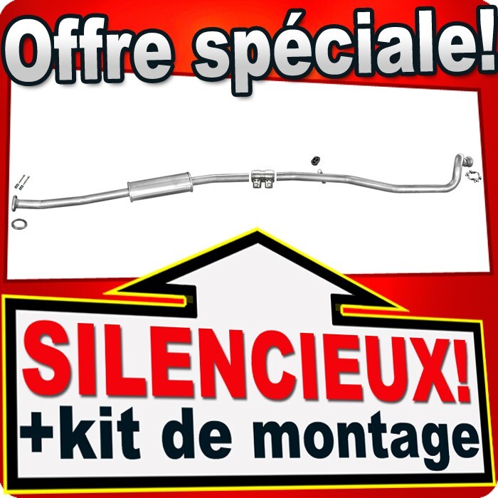 Silencieux intermédiaire Peugeot 206 Break pot échappement central pour moteurs 1.1 1.4 1.6