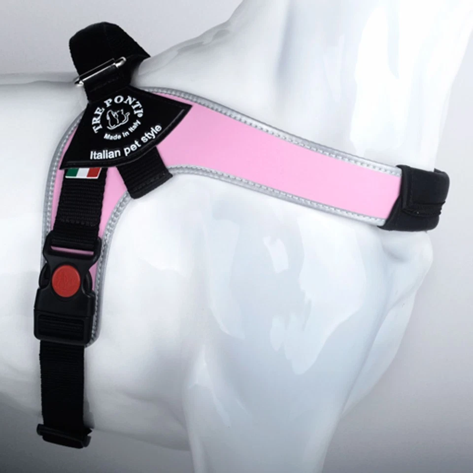 Tre Ponti Geschirr Brio rosa reflektierender Rand 70 - 85 cm bis ca 20 - 30 kg