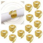 Leaf Napkins Rings Set of 12 Table Napkin Holder for table setting Metal Napk...