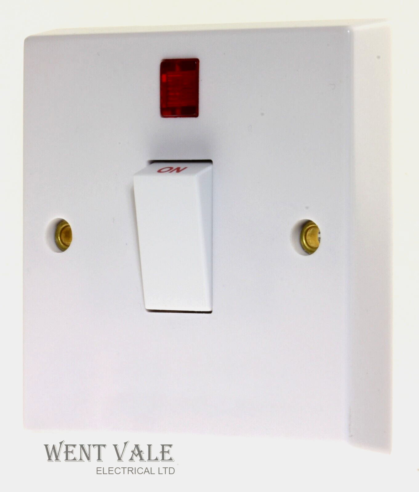 Volex Accessories - VX1060 - 20a White Moulded Double Pole Switch with Neon