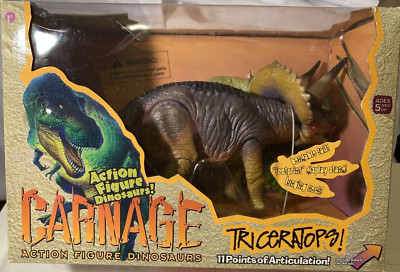 AE284 SEHR SELTEN Toyway Gemetzel Triceratops Dinosaurier Spielzeug VERPACKT ReSaurus Sehr guter Zustand Vintage