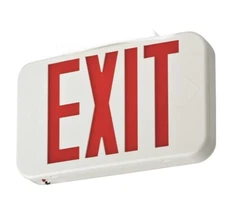 Exit Sign Lithonia Lighting Replacement Face Panel RED LETTERS 12"x8"