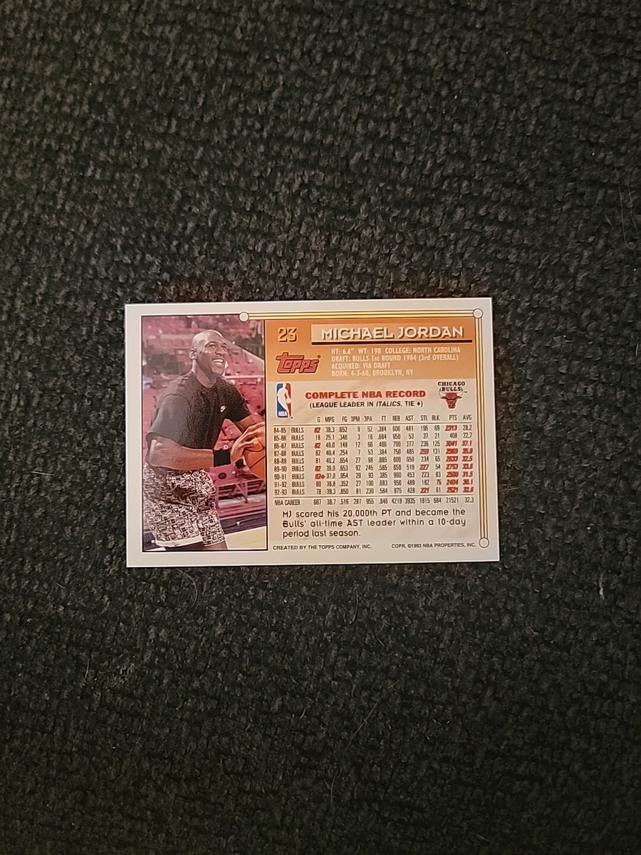 1993-94 Topps Basketball Michael Jordan #23 - SC8159 | eBay