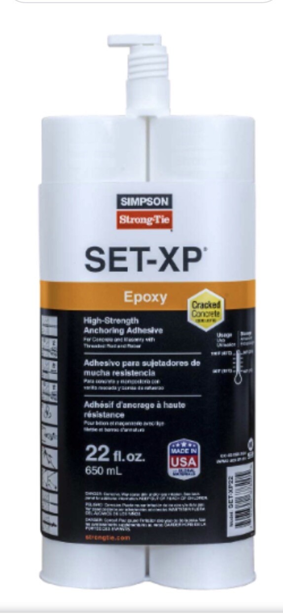 Simpson Set Xp Epoxy Chart.pdf Simpson Strong Tie SET-XP 22-Oz. Hi-Strength Epoxy Adhesive Cartridge w ...
