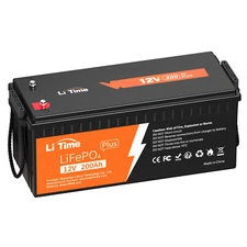 LiTime 12V 200Ah Plus LiFePO4 Lithium Battery 200A BMS for RV Solar-Refurbished