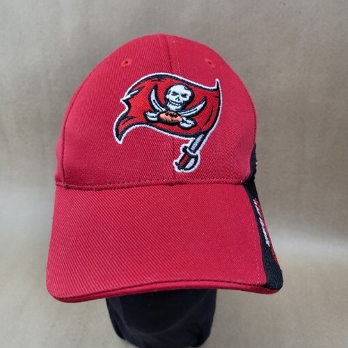 Vintage Tampa Bay Buccaneers Hat Cap Strap Back Red Black Cotton NFL Football - Picture 2 of 12