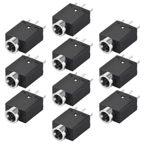 PCB Mount 3.5mm 5 Pin Socket Headphone Stereo Video Connector PJ358 Black 10Pcs - Picture 1 of 3
