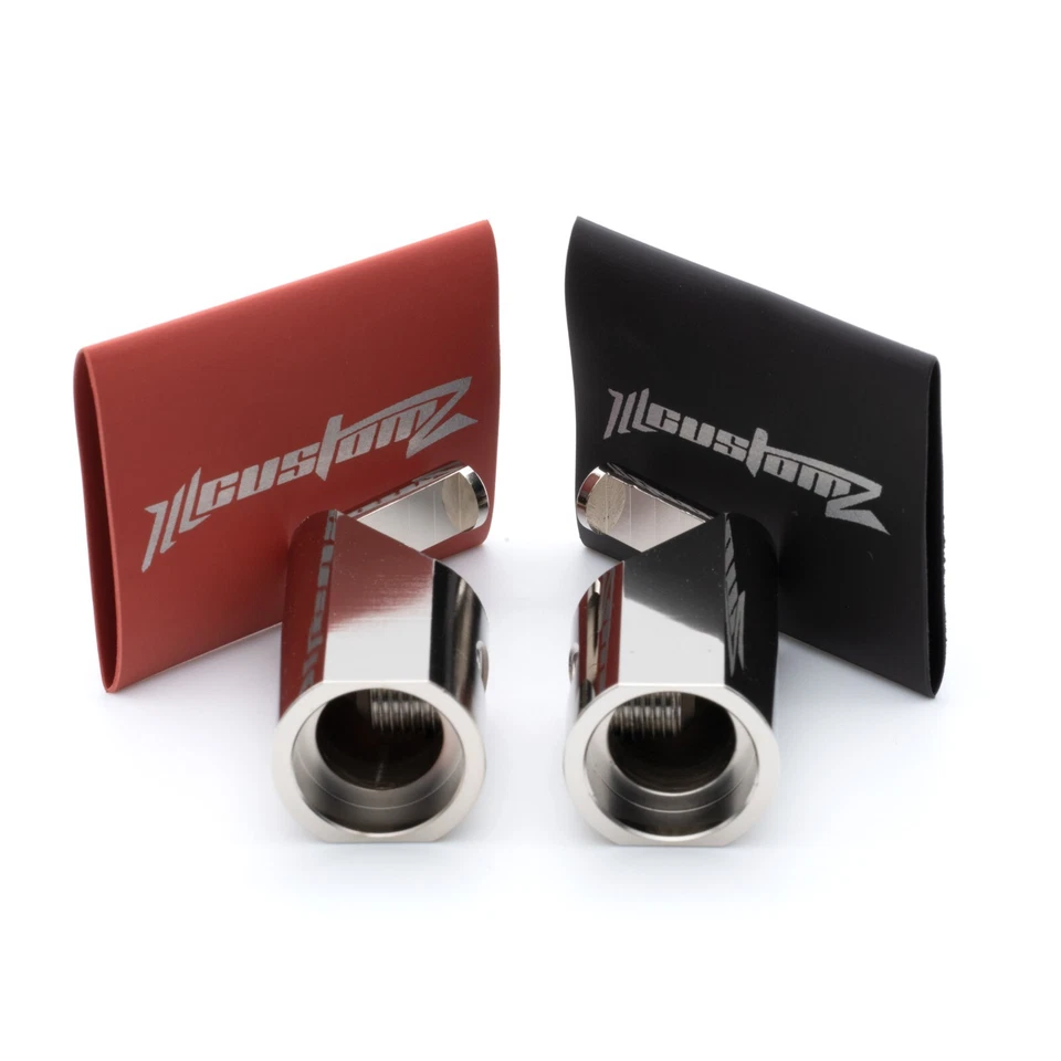 Pair of ILL Customz Offset Angled 1/0 Gauge to 4 Gauge Amp Input Reducers - Image 2 of 2