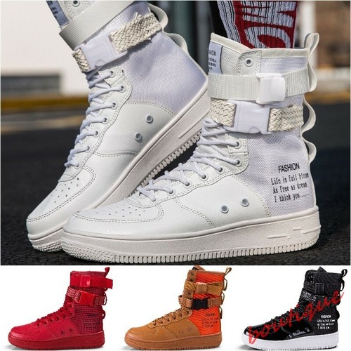 Men Buckle Strap High Top Skateboard 