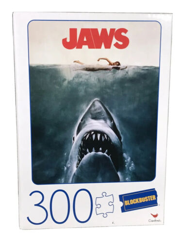 Jaws Movie 300-Piece Puzzle in Plastic Retro Blockbuster VHS Video - Picture 1 of 3