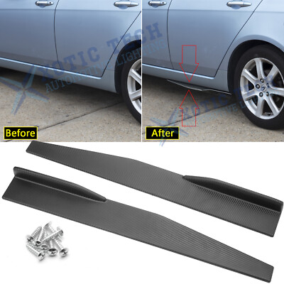 Carbon Fiber Car Body Styling Side Skirt Fin Splitter Winglet Canard Diffusers