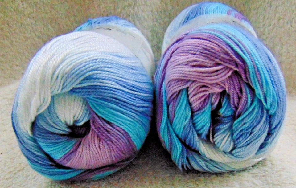 2 Skeins Katia Jaipur 100 % Mercerized Cotton Yarn Multicolor 1.76 oz / 50g New - Image 3 of 4