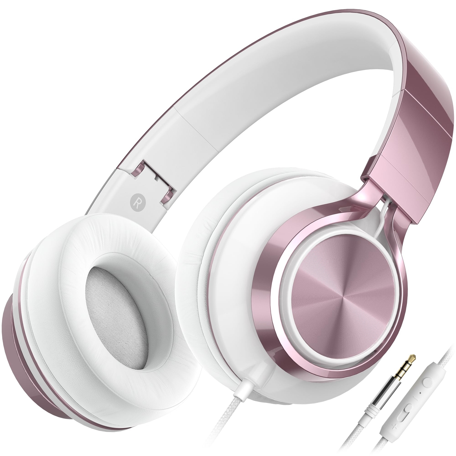 C8 Girls Headphones On-Ear Headphones Wired with Microphone and Volume Contro...-image