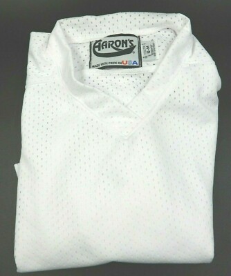 AARON SPORTSWEAR PRACTICE JERSEY HOCKEY OR ANY SPORT ~ WHITE YOUTH SMALL-MEDIUM