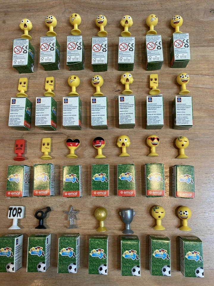 Aldi Emoji Fussball EM 2021 Einzelfiguren zum Aussuchen,Komplettsatz,Sammelboxen