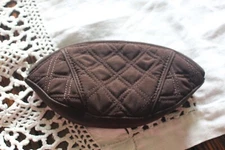 Vera Bradley Crescent Cosmetic Bag Brown Microfiber Collection Makeup Case