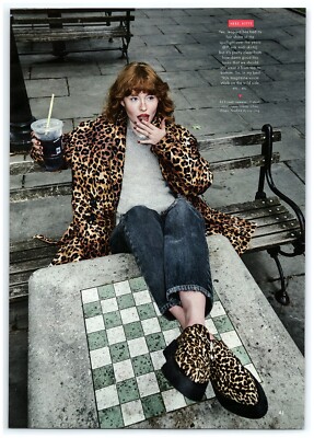 Allison Ponthier R13 Coat Jimmy Choo Shoes Park Bench magazine CLIPPING photo