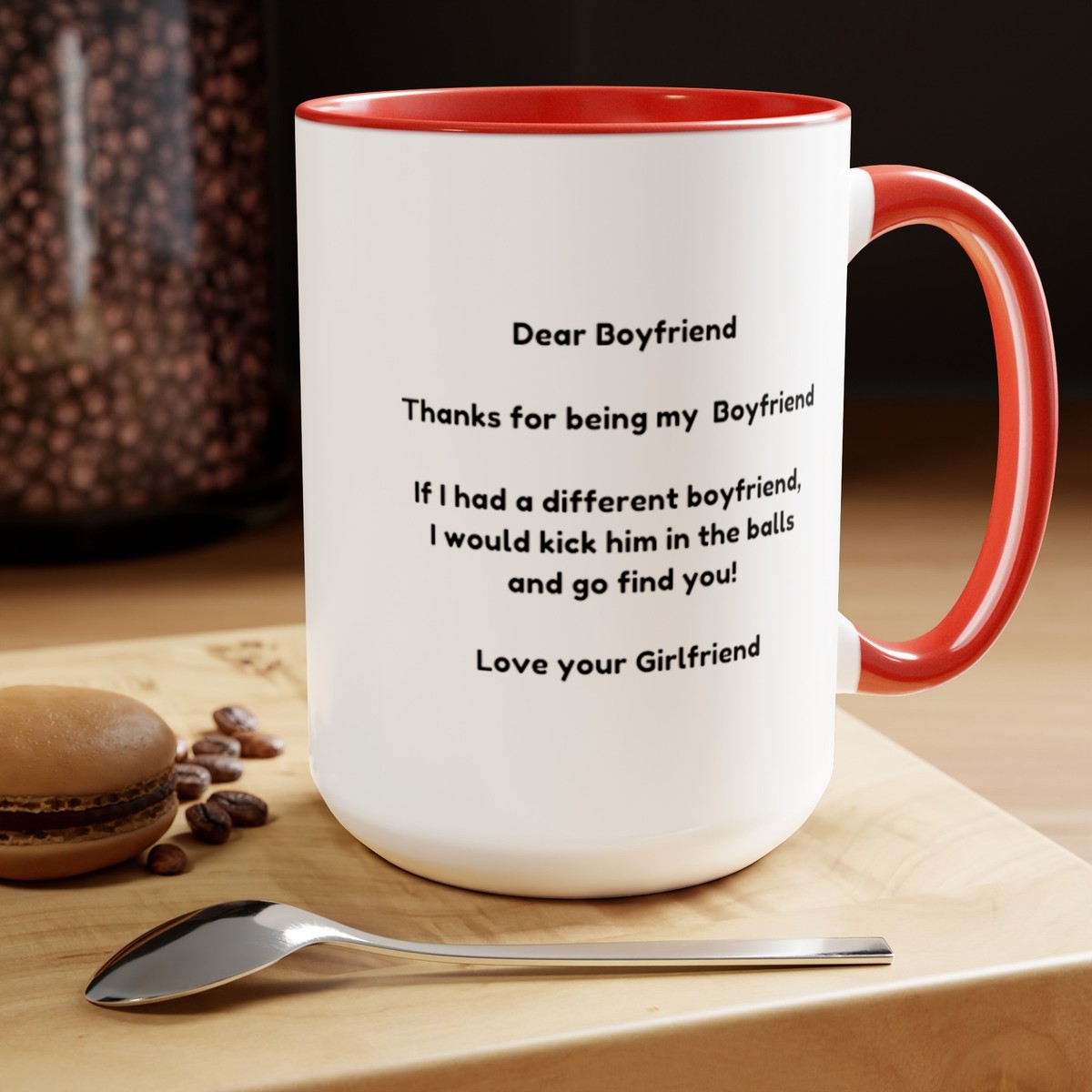 Mug Appreciation Gifts For Girlfriend Dear Boyfriend, Funny