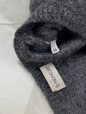 Moncler knit mohair - wool sweater grey woman M size | eBay