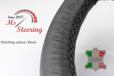 PASST ZU GMC YUKON 92-14 SCHWARZ LEDERLENKRADBEZUG FARBE WÄHLBAR STIT