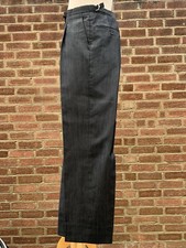 TORRE CHARCOAL MOHAIR-LOOK LIGHTWEIGHT WEDDING/FORMAL EX HIRE TROUSER 28" - 42"