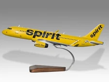 Airbus A320 Spirit Airlines Desk Wood Airplane New Model Large Scale 1/100