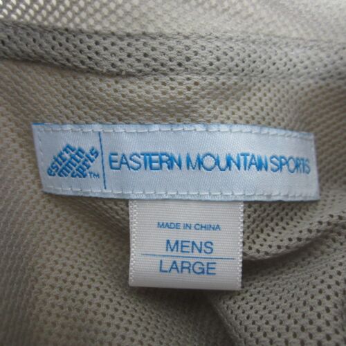 EMS Eastern Mountain Sports Mens Large Taupe Khaki Beige Vented SS Nylon Shirt - Picture 3 of 9