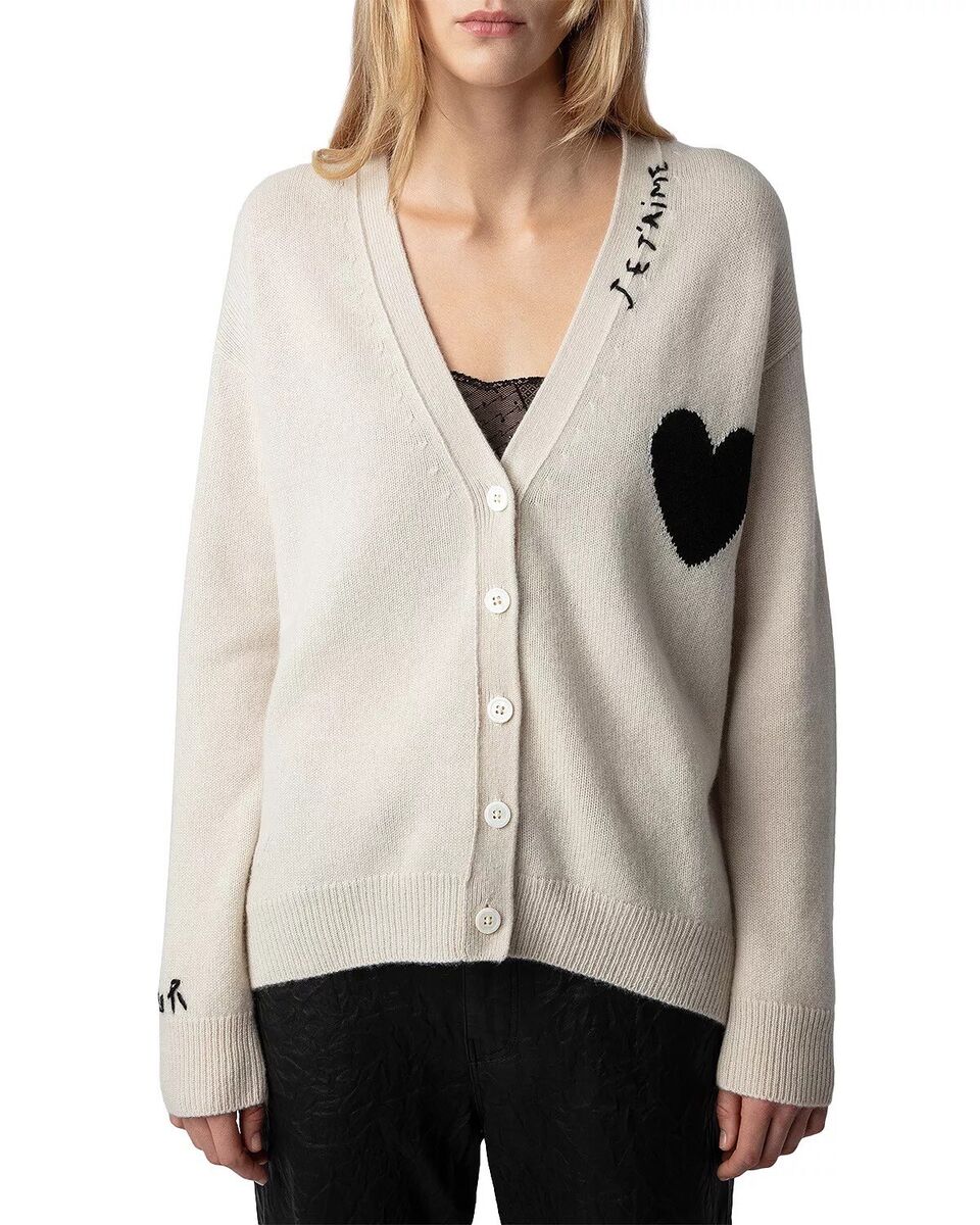2024 Zadig & Voltaire Mirka Cardigan Sweater Jumper Cashmere 2024 Zadig & Voltaire Mirka Cardigan Sweater Jumper Cashmere